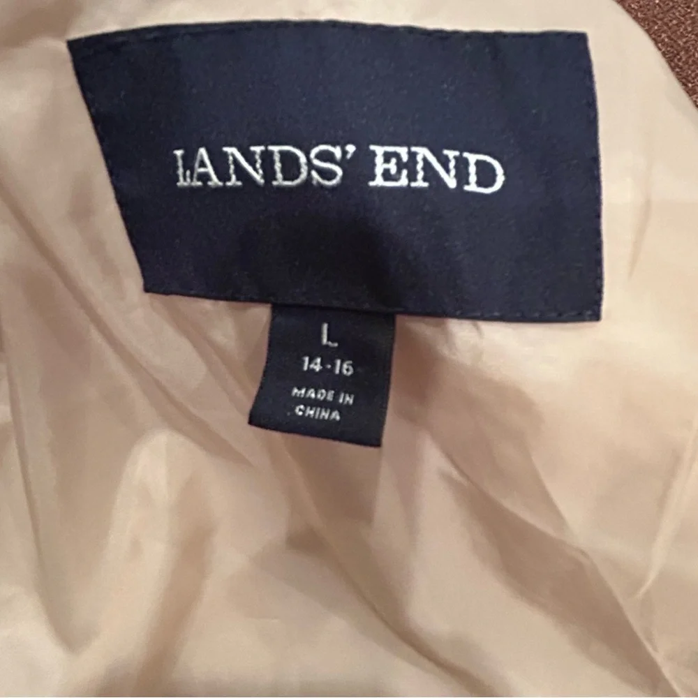 Lands End PrimaLoft Quilted Floral Jacket Womens‎ Large 14-16 Packable Coat